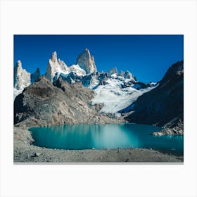 Fitz Roy Mountain And Lake Argentina Canvas Print