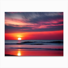 Sunsets On The Beach Canvas Print