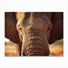 African Elephant Close Up Realism 2 Canvas Print