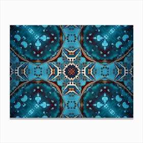 Blue Mandala Blue Abstraction 1 Canvas Print