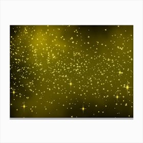Yellow Gold Tone Shining Star Background Canvas Print