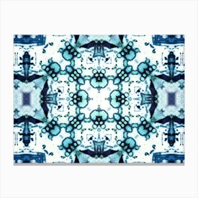 Abstract Pattern Blue Spots Canvas Print