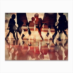 Silhouettes Game Canvas Print