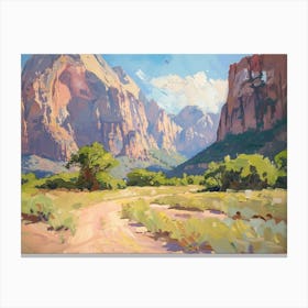 Western Landscapes Zion National Park Utah 1 Canvas Print