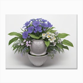 Flower Arrangement In A Vase Canvas Print