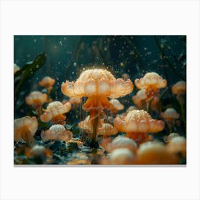 Jelly fish flower photography Canvas Print
