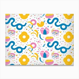 Abstract Geometric Vector Design Featuring A Seamless Pattern Of Tiny Swirling Shapes Including Tin Canvas Print