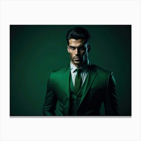 Bussinness Man Green (53) Canvas Print