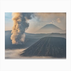 Eruption At Mt Bromo Canvas Print