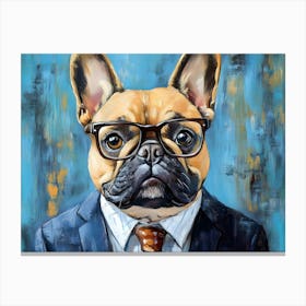 This Frenchie Is All Business 7 Canvas Print