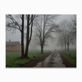 Foggy Road 3 Canvas Print