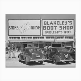 Store In Hobbs, New Mexico, Oil Boom Town By Russell Lee Canvas Print