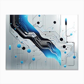 circuit board abstract art, technology art, futuristic art, electronics 315 Canvas Print