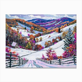 Snowy Mountain Road 1 Canvas Print