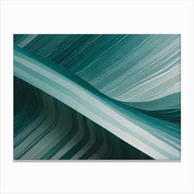 Abstract Image Of Curved, Flowing Lines In A Teal Color, Creating A Sense Of Movement And Depth Canvas Print