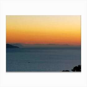 Sunset Over The Sea Canvas Print