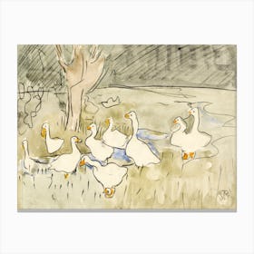 Ducks (1873–1917), Theo Van Hoytema Canvas Print