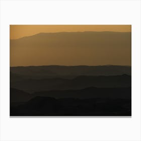Sunrise over Ramon crater #3 Canvas Print