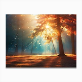 Forest Glows With Light Canvas Print