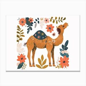 Little Floral Camel 1 Canvas Print