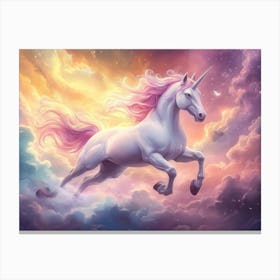 Unicorn In The Sky 2 Canvas Print