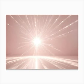 Abstract Image Of A Pink Background With A Glowing White Light Radiating Outward, Creating A Sense Of Energy And Warmth Canvas Print