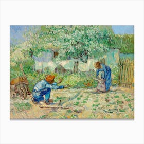 First Steps, After Millet (1890), Vincent Van Gogh Canvas Print