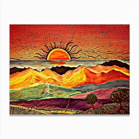 Hippy Hippie Nature Mountain Canvas Print