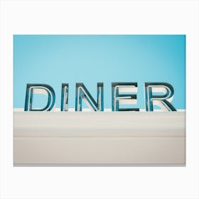 Retro Diner Sign Photo Canvas Print