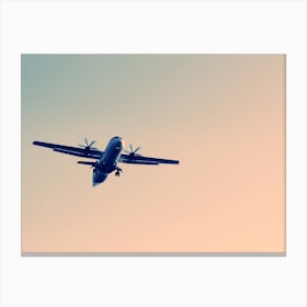 Airplane Flying In The Sky Canvas Print