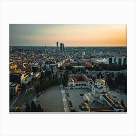 Sunset in Milan Art Poster Canvas Print