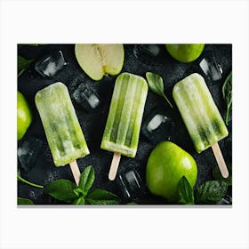 Ice Cream Fruit Apple Cool Canvas Print