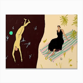 Woman And A Man Canvas Print