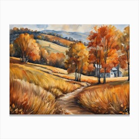 Autumn Landscape Painting (61) Canvas Print