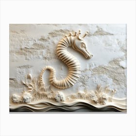 Artistic Showcasing A Delicate Seahorse In 3d Canvas Print