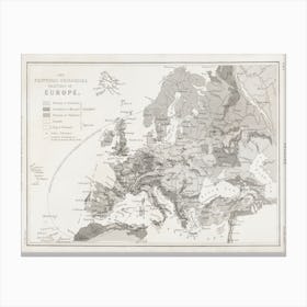Geology, The Principal Features Of Europe Geological Canvas Print