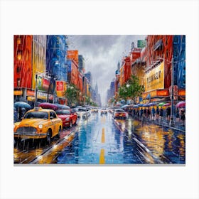 Rainy Day In New York City Canvas Print