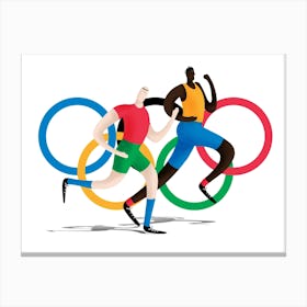 Olympic Runners sport illustration Canvas Print