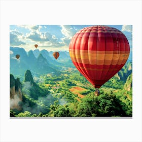 Hot Air Balloons In The Sky Canvas Print