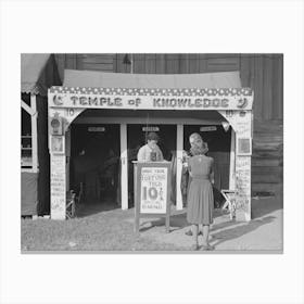 Fortune Teller S Cubicle, State Fair, Donaldsonville, Louisiana By Russell Lee Canvas Print