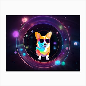 Rainbow Corgi 2 Canvas Print