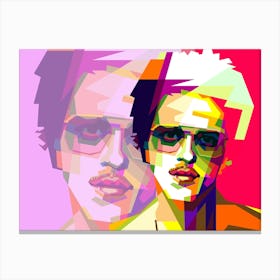 Bruno Mars American Pop RNB Reggae Singer Pop Art WPAP Canvas Print