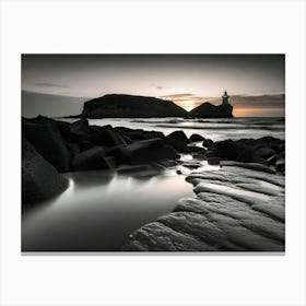 Lighthouse At Dusk 14 Canvas Print