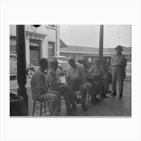 Group Of Italians Talking, Decatur Street, New Orleans, Louisiana By Russell Lee Canvas Print