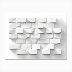 Abstract White Background with Brick Shadow Texture Canvas Print