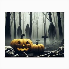 Halloween In The Woods Canvas Print