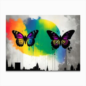 Rainbow Butterflies 8 Canvas Print