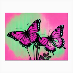 Pink Butterflies 6 Canvas Print