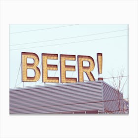Beer Neon Sign Canvas Print