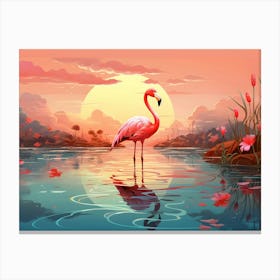 Flamingo Fun 3 Canvas Print